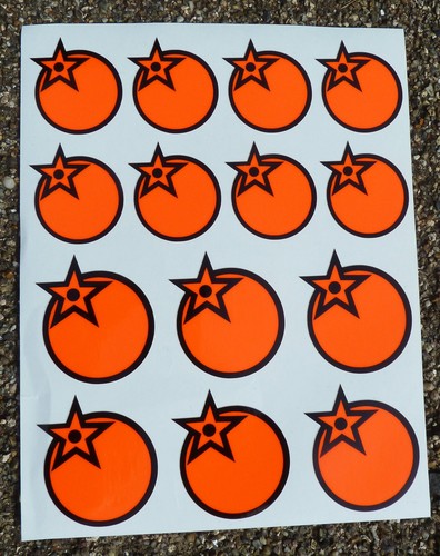 Orange dayglow flourescent - orange, 'dayglow
