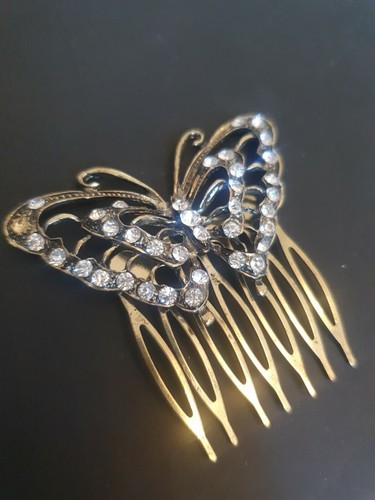 Ornate butterfly hair clip - hair,
