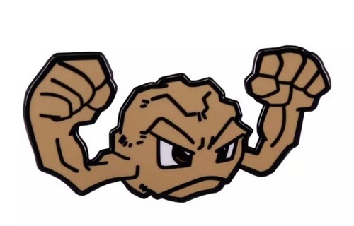 Pokemon geodude metal enamel - geodude,