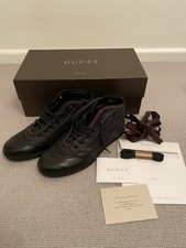 GUCCI TRAINERS BLACK HI TOPS