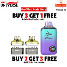 Higo BB4000 Prefilled Pods 20mg Replacement Pods Only | FAST DISPATCH