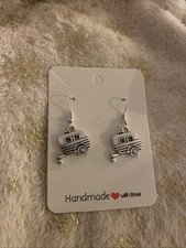 Caravan Earrings, Tibetan Silver Effect Charms on Nickel Free Hooks Handmade