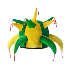 Jester Spikes Hat with Bells Fancy Dress Headgear or Sports Party Accessory