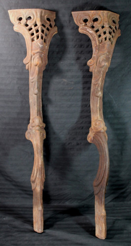 Antique cast iron table legs - antique,