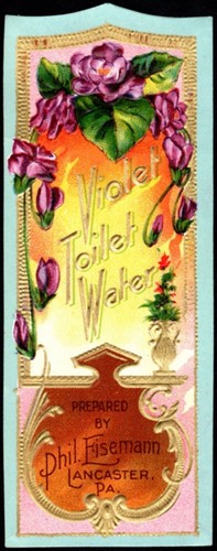 Vintage bottle label - bottle, violet