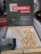 Vintage (1983) Scrabble De Luxe Board Game Built-in Turntable Made In England