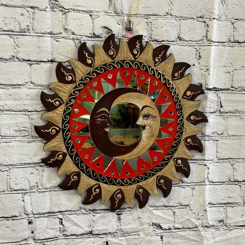 Red moon mosaic tile wall - 2,