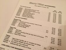 MERRY TILLER Accessories Original 1990 Price List