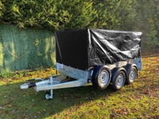 HEAVIEST DUTY 660gsm Ifor Williams GD85 Full Mesh Side Trailer Cover - BLACK