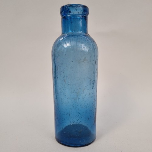 Antique blue chemist - antique, bottle