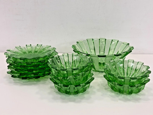 Vintage czech stolzle - czech, green