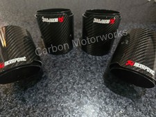 4 x Bmw Exhaust Tips Black Akrapovic M2 M3 M4 M5 M6 F80 F82 F83 F87 F10 F12 
