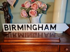Birmingham Aged Basic Old Style British Road Sign