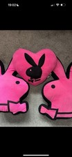 Playboy Cushions Vintage 2000s Retro X3, 2 Bunnies, Heart Pink Black Rare Superb
