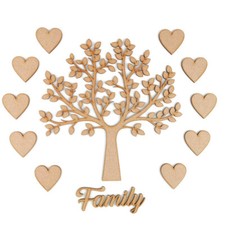 Wooden MDF Family Tree Kit Set