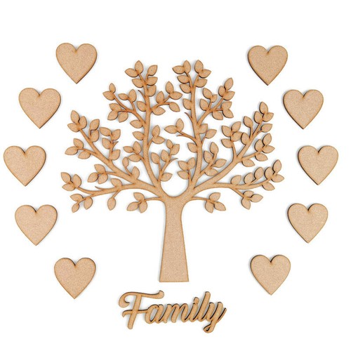 Wooden mdf family tree kit - wooden,