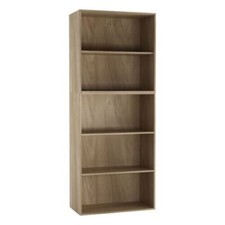 Oak 5 Tier Deep Wide Book