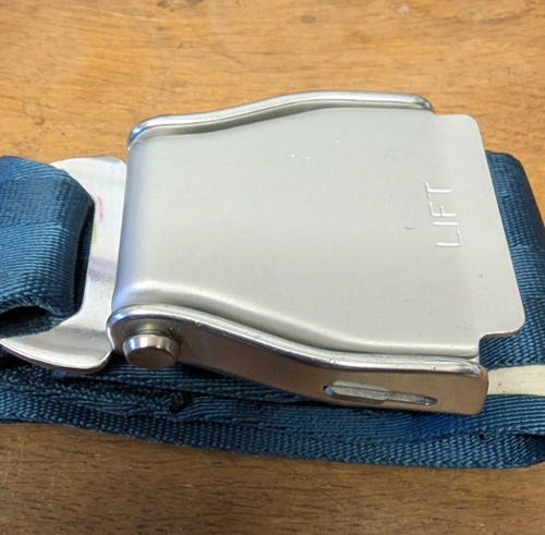 Blue seat belt aircraft lap - blue,