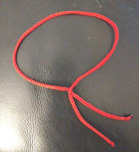 Plain red string bracelet - plain,