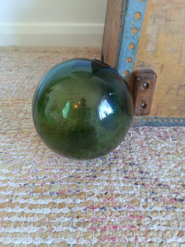 Vintage green glass fishing - green,