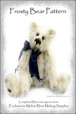 OOAK Mohair Teddy Sewing Pattern 'Frosty' 14" Jointed Teddy Bear Mohair Bear