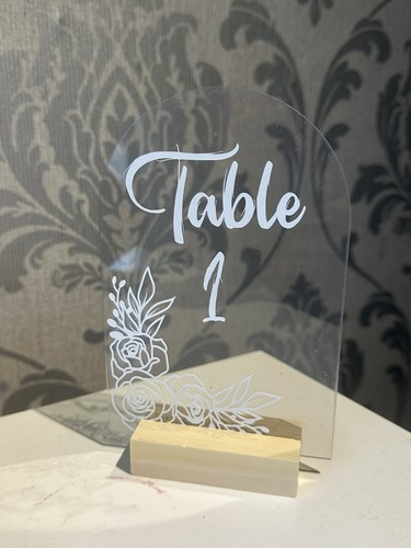 Wedding table numbers acrylic - wedding,