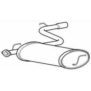 Quality rear exhaust silencer - rear,