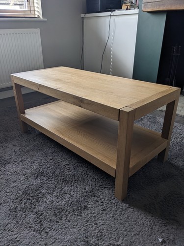 Solid oak coffee table - solid,