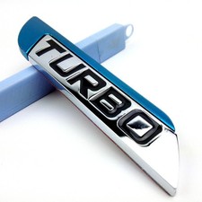 3D Red Turbo Logo Metal Car