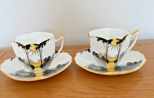 Pair antique shelley queen - pair, of