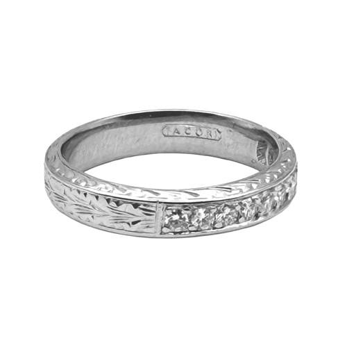 Tacori diamond platinum band - platinum,