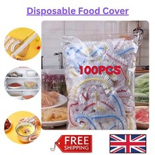 100PCS Disposable Food Cover Plastic Wrap Elastic Fresh Keeper Saver Bag