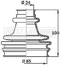 First line front - outer, cv