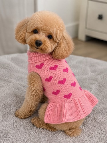Small dog pink jumper - small,
