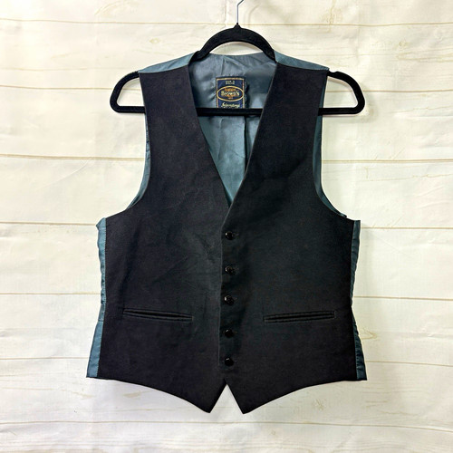 Browns mens black waistcoat - black,