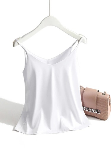 Women satin silk tank tops - satin,