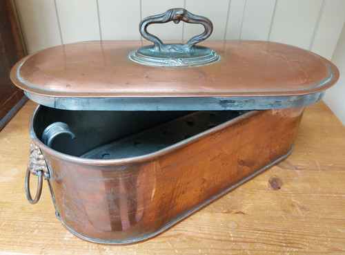 Antique victorian copper - victorian, fish