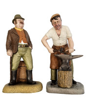 John Aynsley Sporting Characters Figurines 'The Blacksmith' & 'The Farmer' 1979