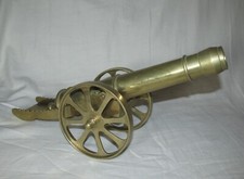 Vintage Brass Field Gun Cannon