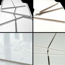 10 White Ceiling Cladding Bathroom Cladding Panels or Chrome White PVC Cladding