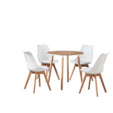 80CM Round Dining Table and 4