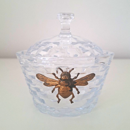 Gold honey bee embellished - gold,