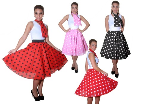Long ladies polka dot rock - polka,