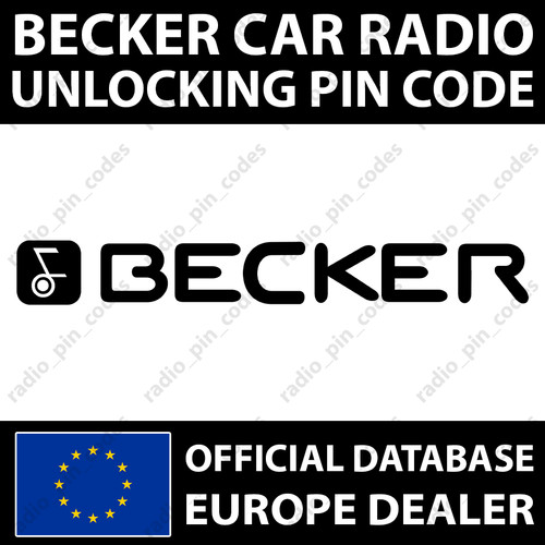 Becker radio pin code audio - code,