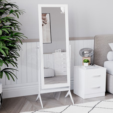 White Floor Standing Mirror