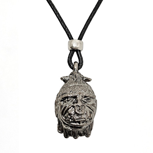 Shrunken head necklace tiki - shrunken,