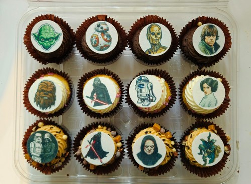 Star wars cupcake cake - star,
