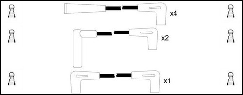 Highvolt ignition lead set - lead,