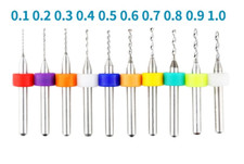 PCB Tungsten Carbide Micro Drill Bits Set 10pcs 0.1mm-1.0mm CNC Engraving