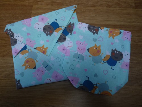 Reusable mint green peppa - mint, pig